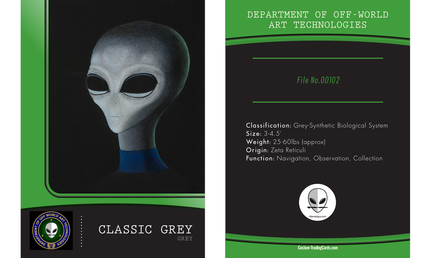 Trading Card - Classic Grey