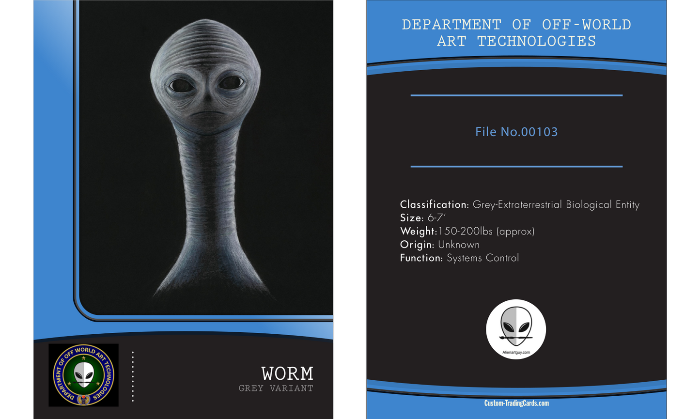 Alien Trading Card - Worm