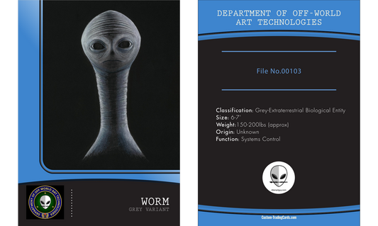 Alien Trading Card - Worm